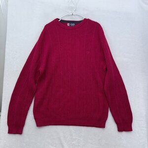Chaps Ralph Lauren Sweater Mens XL Red Knit Heavyweight Pullover Christmas